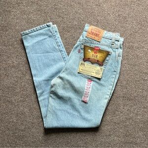 NWT Vintage Levi’s 512 Slim Fit Tapered Leg Blue Denim Jeans Size 15 Made in USA
